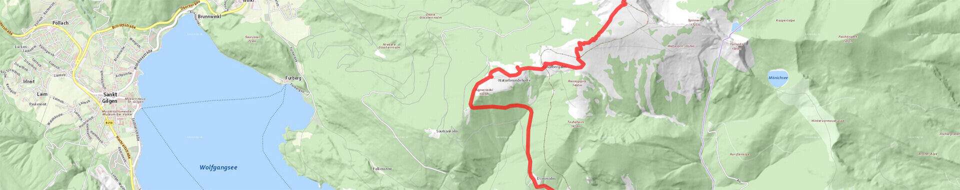 Kartenausschnitt inkl. Tourenverlauf